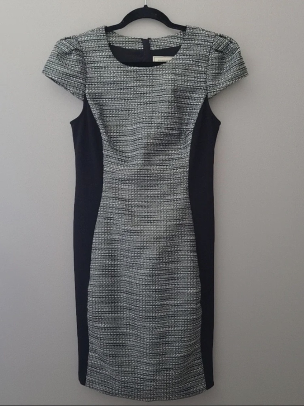 Moulinette Soeurs "Grisaille" Fitted Gray Tweed Dress